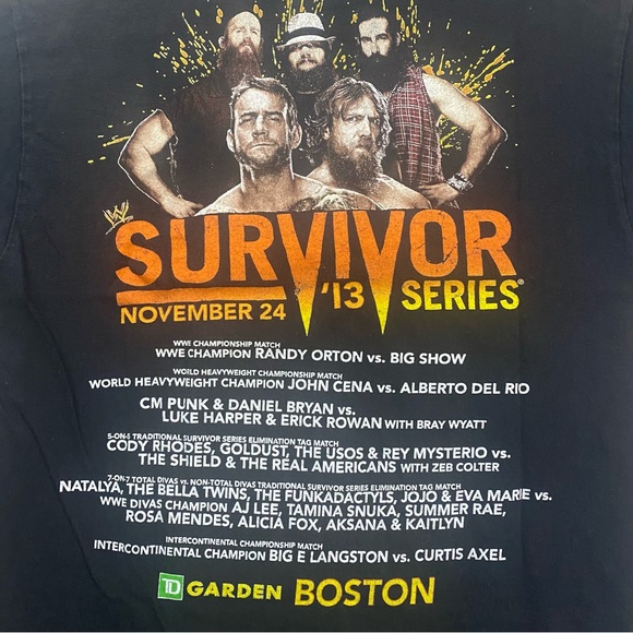 2013 WWE Survivor Series PPV Event Promo Graphic T-Shirt Size Medium Wrestling - Picture 9 of 16